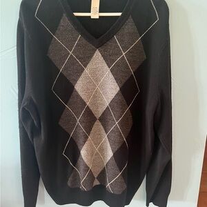Dockers Mens Black Sweater Size XL Black & Grey